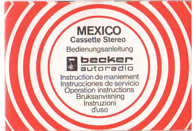 Becker Mexico Radio Manual