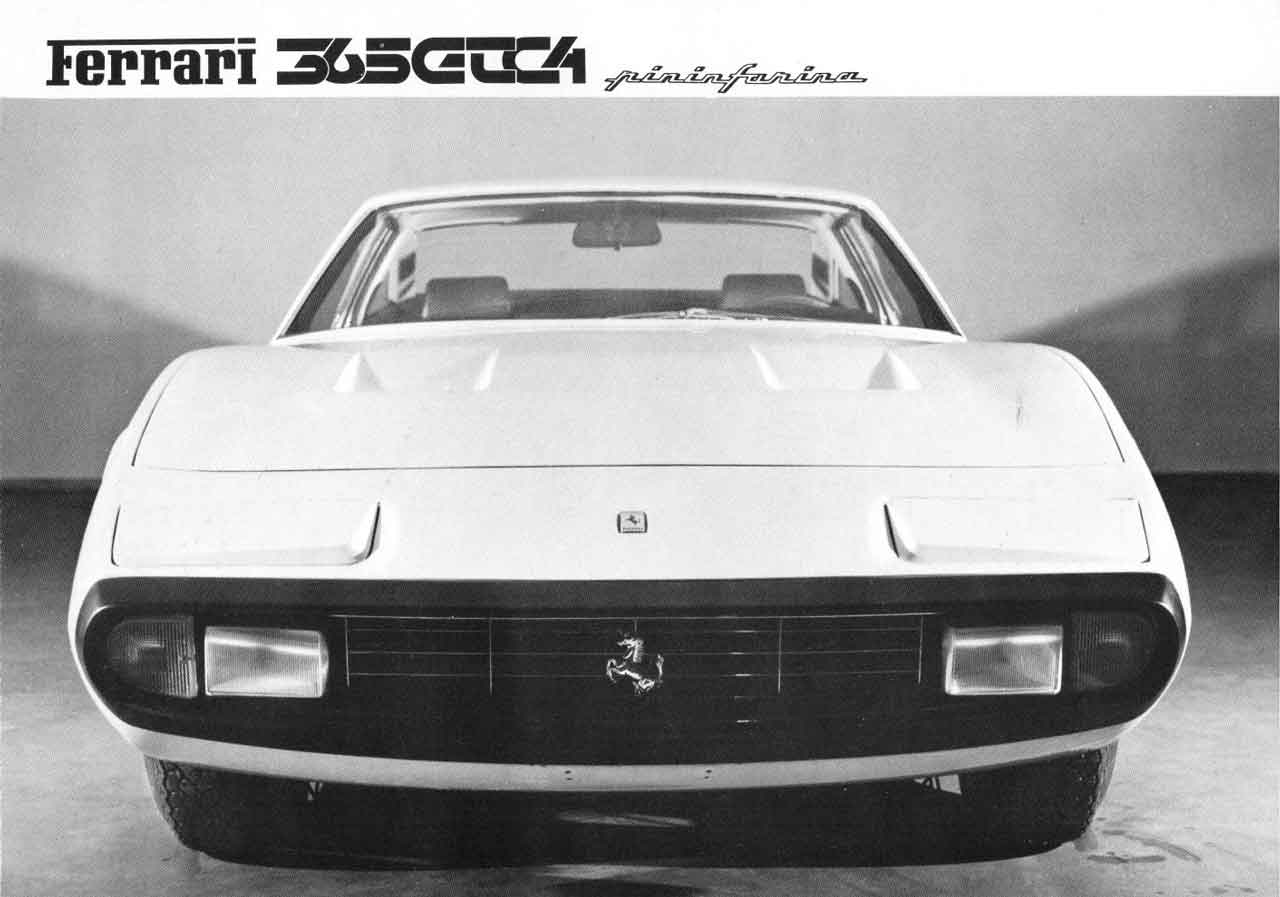 Front view press photo from Ferrari Sales Brochure 55/71